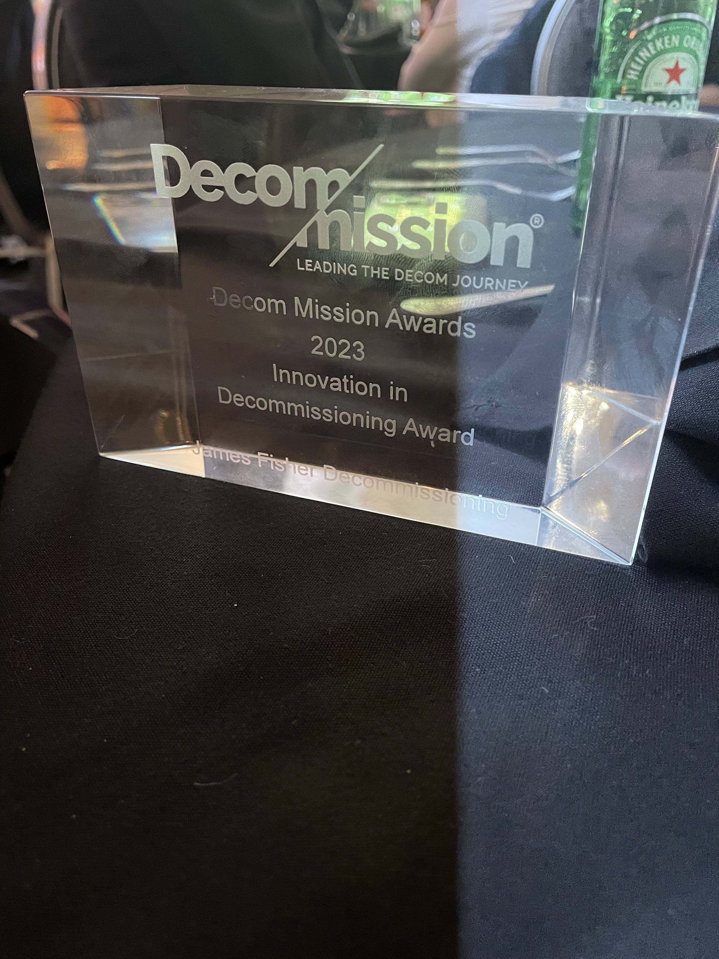 James Fisher Decommissioning win innovation award.